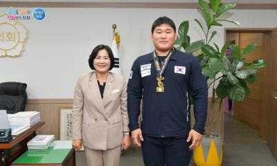 2024 국제유도연맹 세계선수권대회 금메달 수상자 격려 이미지